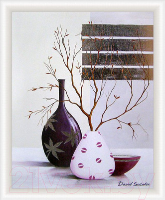 Картина Декарт Ветви в вазах 8Л1509 (в раме)