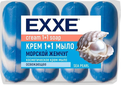 Набор мыла Exxe 1+1 Морской жемчуг (4x75г)