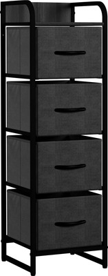 Комод Импэкс Leset Ноа 4 ящика (черный/темно-серый)