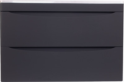 Тумба под умывальник Symbolite Бергамо мини 90 Люкс Plus 2 ящика (подвесная, черный)