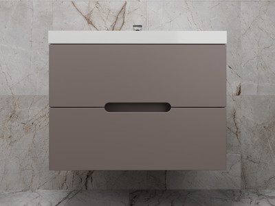 Тумба под умывальник Symbolite Матис 70 Classic 2 ящика (подвесная, тауп темный)