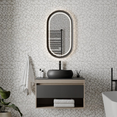 Зеркало Teymi Iva Magic Black 50х90 LED / T20622 (подсветка, сенсор, антипар)