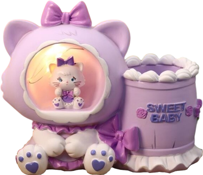 Ночник ILikeGift Milly cat / 991-10B (фиолетовый)