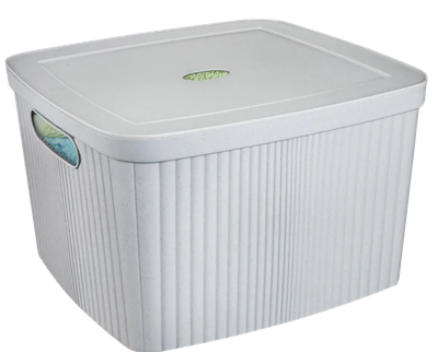 Корзина для белья Бытпласт Velvet 435250438 (светло-серый флэк)