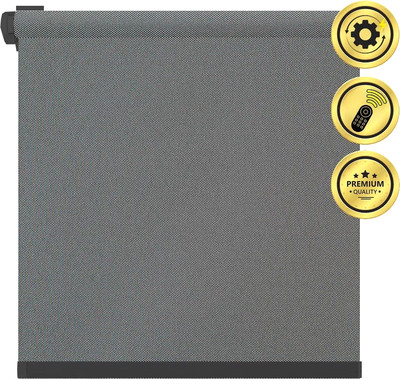 Рулонная электроштора НеоФьюжен Оливия 150х250 левая (маренго, черная фурнитура)