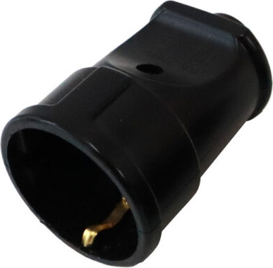 Розетка штепсельная Элект РП 16-002 (черный)