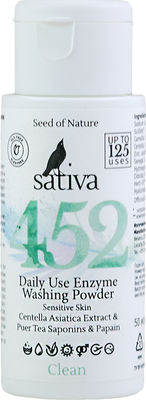 Пудра для умывания Sativa №452 Энзимная ежедневная (25г)