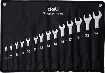 Набор ключей Deli EDL130014A (14шт, серебристый)