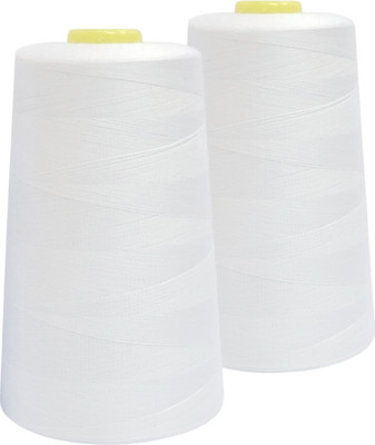 Набор швейных ниток Sentex 100% полиэстр 40/2 5000 ярдов (2шт, белый)
