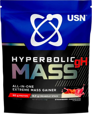 Гейнер USN Hyperbolic Mass All-in-One (1кг, клубничный пирог)