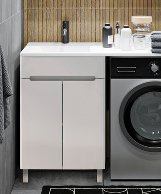 Тумба под умывальник Runo Парма 60 Гамма 120 лайт (напольная)