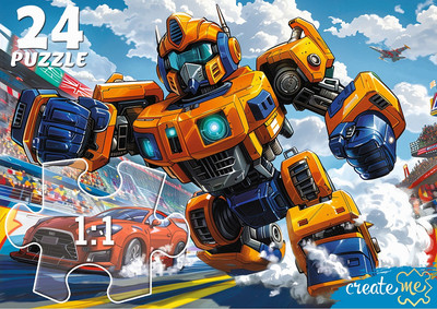 Пазл РЫЖИЙ КОТ Мощный желтый трансформер / УК24-1972 (24эл)