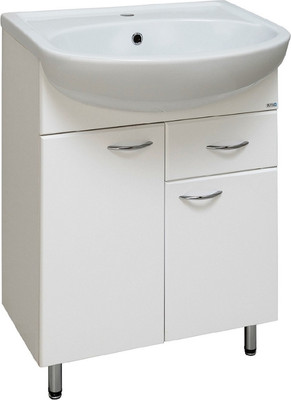 Тумба под умывальник Runo Уют 60 с ящиком (напольная)