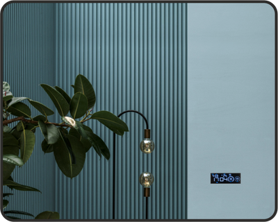 Зеркало Алмаз-Люкс Hanoi Blaсk 10080 mh-6 (с подсветкой и часами)