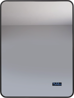 Зеркало Алмаз-Люкс Hanoi Blaсk 6080 mh-6 (с подсветкой и часами)