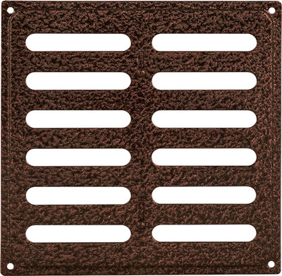 Решетка вентиляционная Нора-М 200x200 с заслонкой (кожа/медь)