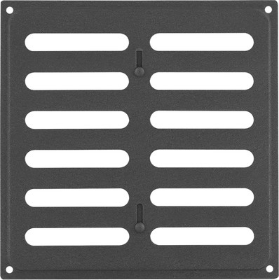 Решетка вентиляционная Нора-М 200x200 с заслонкой (мокрый асфальт)