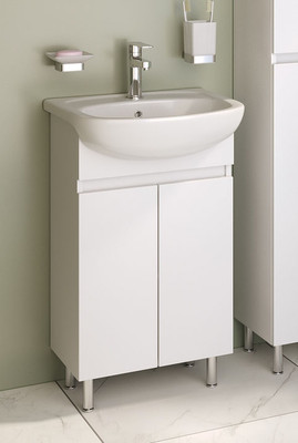 Тумба под умывальник Runo Лада 50 (напольная, белый)