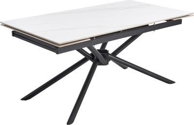 Обеденный стол Halmar Vitorino (белый мрамор/черный)