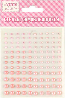 Набор наклеек deVente Стразы. Жемчуг / 8004058 (розовый)