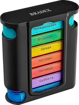 Таблетница Bradex Неделька / KZ 1919 (черный)