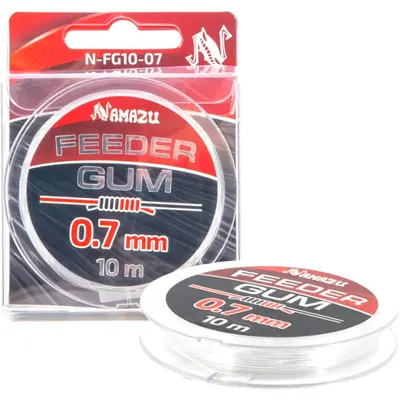 Фидергам Namazu Feeder Gum d-0.7мм / N-FG10-07 (10м, прозрачный)