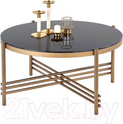 Журнальный столик Halmar Ismena (черный/золото)