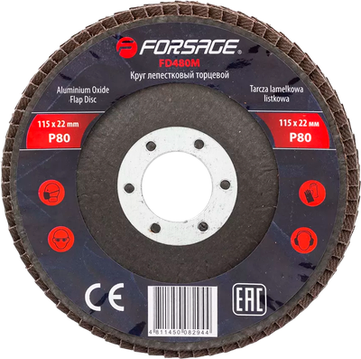 Шлифовальный круг Forsage 115х22мм P80 19 761 / F-FD480M