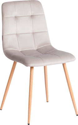 Стул Tetchair Chilly велюр/металл (светло-серый/натуральный)