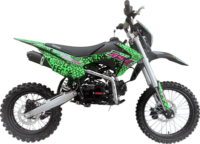 Мотоцикл BSE EX 14/12 Max13 / B0EXYG040CRW3 (зеленый/розовый/неон)