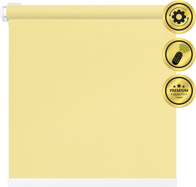 Рулонная электроштора НеоФьюжен Эден 200 150х250 левая (медовый, белая фурнитура)