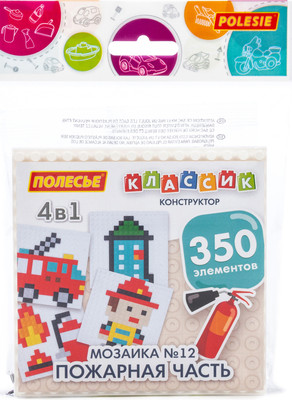 Конструктор Полесье Мозаика №12 пожарная часть / 73249