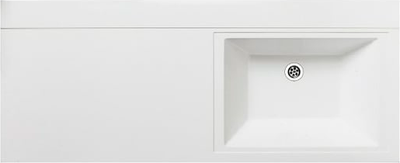 Умывальник Runo Гамма 120 лайт с левым крылом (белый)