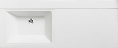 Умывальник Runo Гамма 120 лайт с правым крылом (белый)