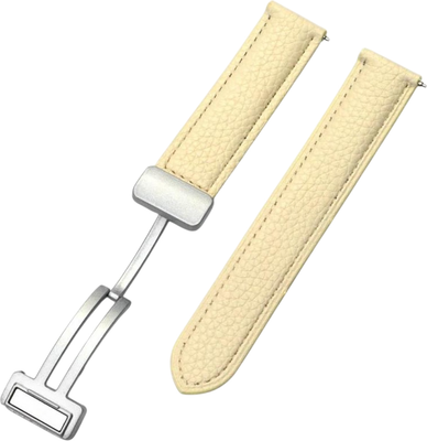 Ремешок для умных часов Rumi Flex Buckle 20мм (желтый/серебристая пряжка)