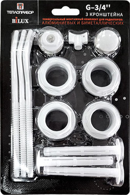 Монтажный комплект для радиатора Теплоприбор D-42 3/4" (футорки+3 крепления)