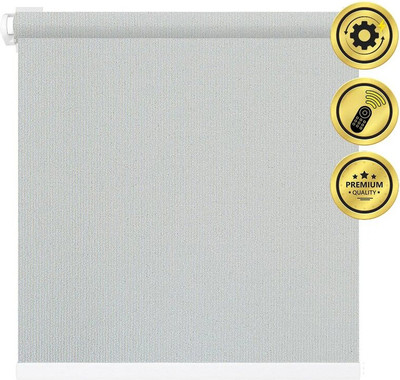 Рулонная электроштора НеоФьюжен Эден 250 100х250 левая (серый, белая фурнитура)