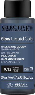 Тонирующий концентрат для волос Selective Professional Glow Liquid Colors 9.13 (60мл)