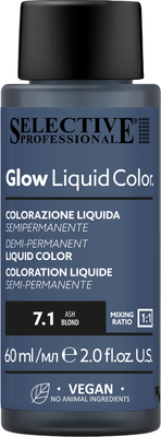 Тонирующий концентрат для волос Selective Professional Glow Liquid Colors 7.1 (60мл)