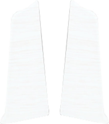 Заглушка для плинтуса DekorPlast 67мм LL001 (2шт, белый с тиснением, флоупак)