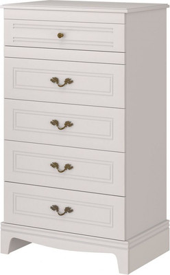 Комод Bravo Мебель Лорето 5 ящиков (персидский жемчуг/лак льняной)