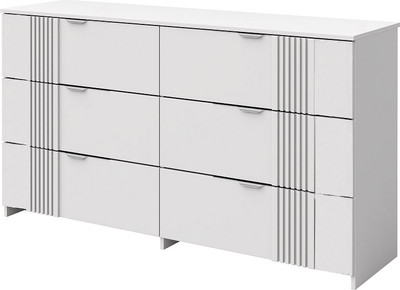 Комод Мебель-КМК 6Я Харди КМК 0965.43-01 (белый текстурный/М3 ясень белый текстурный)