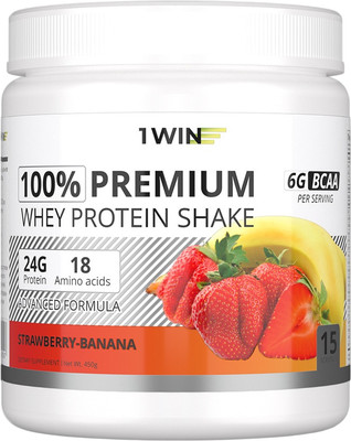 Протеин 1WIN Premium Whey (450г, клубника/банан)