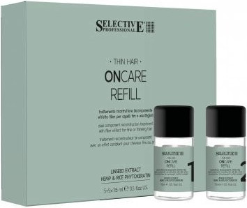 Филлер для волос Selective Professional Oncare Refill treatment двухкомпонентный для восстановления (2x15мл)