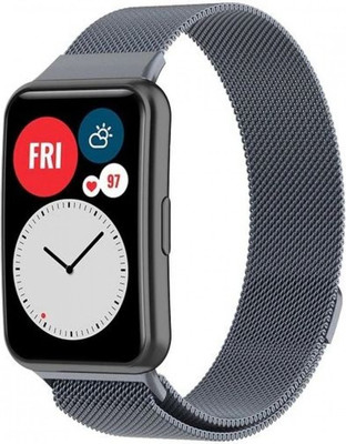Ремешок для умных часов Rumi Milanese Loop для Huawei Watch Fit/Watch Fit Elegant (серый)