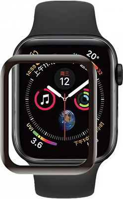 Защитное стекло для умных часов Rumi Hybrid для Apple Watch 40мм (черная рамка)