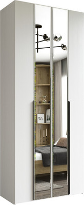 Шкаф-гармошка Евва Лайн ЛН-2D.450.01(1Z/1Z) (бодега белый)