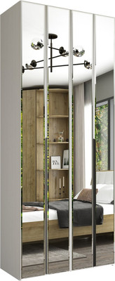 Шкаф-гармошка Евва Лайн ЛН-2D.450.01(2Z/2Z) (бодега белый)