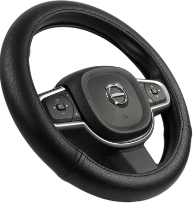 Оплетка на руль Migas 2 шва Гладкая р. 37-39 / 002 (экокожа, черный)