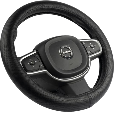 Оплетка на руль Migas 1 шов Перфорация р. 37-39 / 011 (кожа, черный)